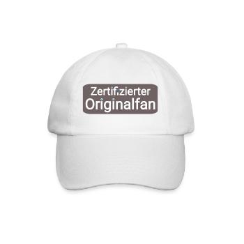 Lustiges Emblem für Fans  - Baseballkappe - Weiß/Weiß - Vorne