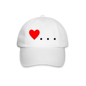 Heart with Three Dots – Symbol Design - Baseball Cap - white/white - Front