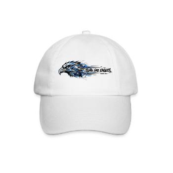 Soar Like Eagles - Jesaja 40:31 - Streetwear - Baseballkappe - Weiß/Weiß - Vorne