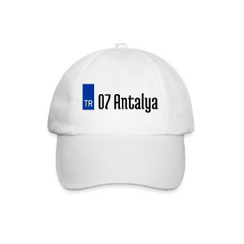 07 Antalya Plaka Streetwear - Baseballkappe - Weiß/Weiß - Vorne