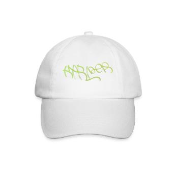 Neon Graffiti Grün Schriftzug Karlder - Baseballkappe - Weiß/Weiß - Vorne