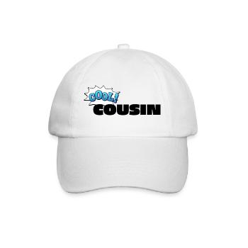 Lettrage de cousin cool pour le cousin cool - Casquette classique - blanc/blanc - Devant