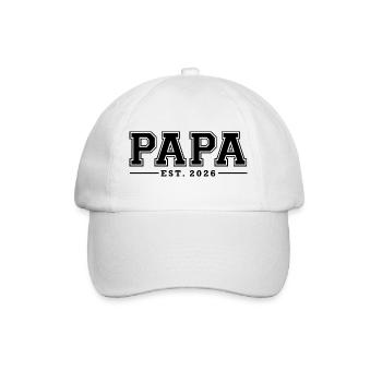 Papa Est. 2026 | Father | Father's Day Gift - Baseball Cap - white/white - Front