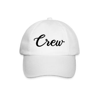 crew_schrift - Baseballkappe - Weiß/Weiß - Vorne