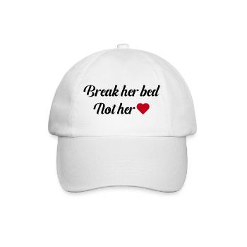 Cœur Rouge sur fond noir - Casquette classique - blanc/blanc - Devant