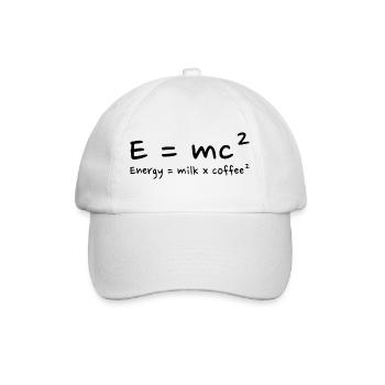 Kaffeeliebhaber Wissenschaftlicher Humor - Baseballkappe - Weiß/Weiß - Vorne
