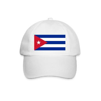 Cuba Cuba Flag Flag - Baseball Cap - white/white - Front
