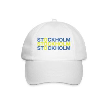 STOCKHOLM Suède Suède Drapeau suédois - Casquette classique - blanc/blanc - Devant