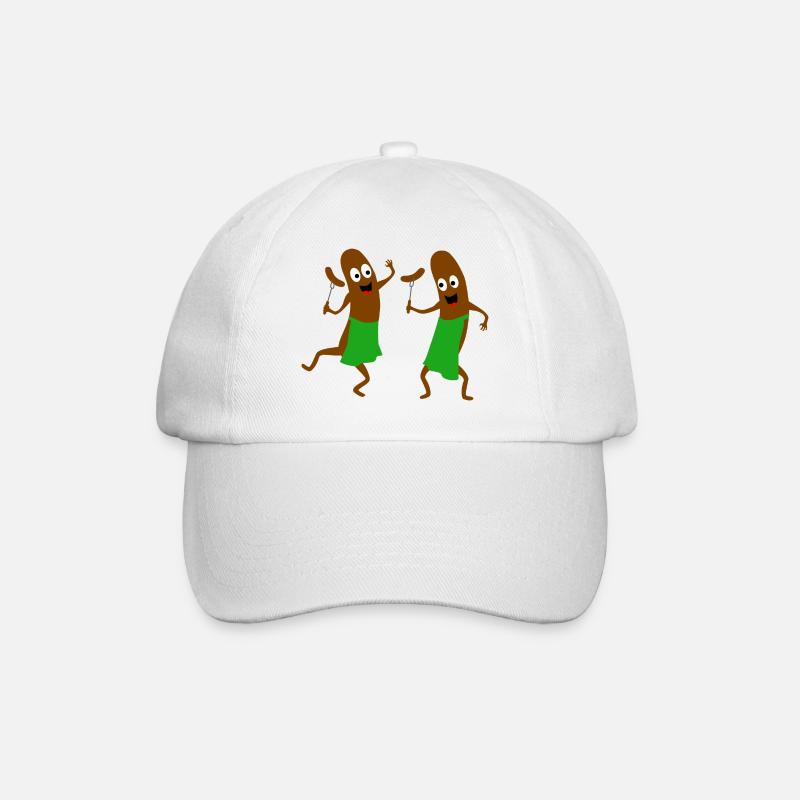 würstchen speise grillen - Baseballkappe - Weiß/Weiß