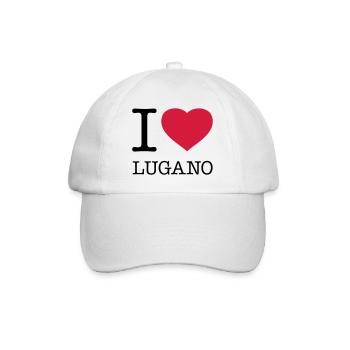 I LOVE LUGANO Switzerland Schweiz - Baseball Cap - white/white - Front
