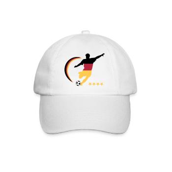 Soccer Player Germany, colors freely selectable - Baseball Cap - white/white - Front