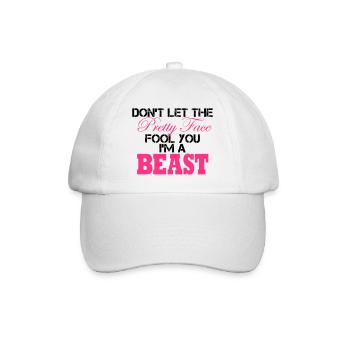 Don´t Let The Pretty Face Fool You I´m A Beast - Baseball Cap - white/white - Front