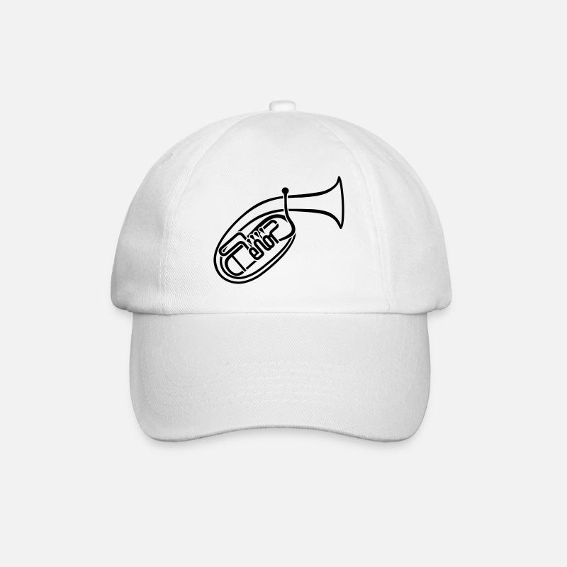 Tenorhorn 1-farbig - Baseballkappe - Weiß/Weiß