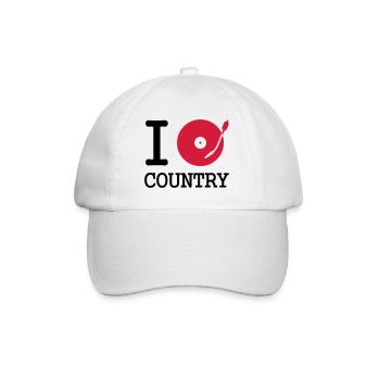 I dj / play / listen to country - Baseballkappe - Weiß/Weiß - Vorne