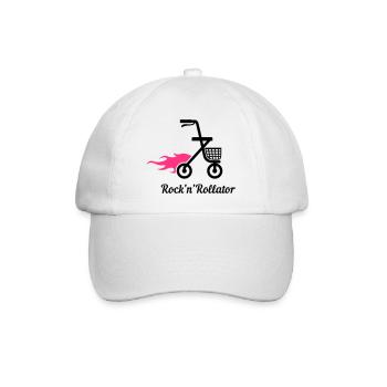 Rock 'n' Rollator - Baseballkappe - Weiß/Weiß - Vorne