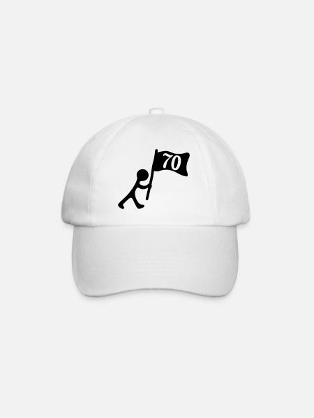 anniversaire 70 ans - Casquette classique - blanc/blanc