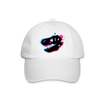 T Rex Skull 3-D - Baseball Cap - white/white - Front