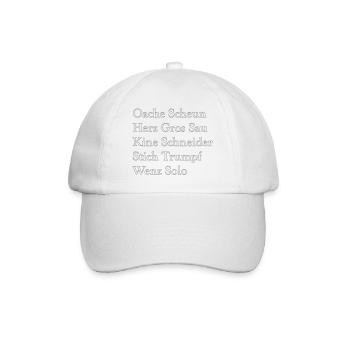 Schafkopf - Baseballkappe - Weiß/Weiß - Vorne