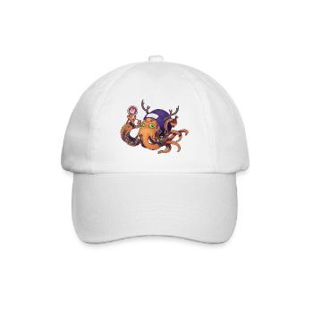 Rocktopus - Baseballkappe - Weiß/Weiß - Vorne