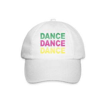 DANCe, Tanz, Tanzen,Disco, Club, Tanzfläche, Musik - Baseballkappe - Weiß/Weiß - Vorne