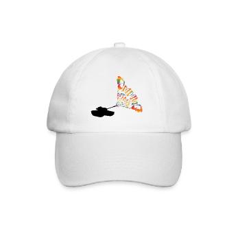 Panzer Schmetterlinge - Baseballkappe - Weiß/Weiß - Vorne