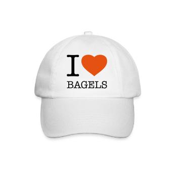 J’AIME LES BAGELS Bagel - Casquette classique - blanc/blanc - Devant