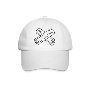 Achtung Vollpfosten - Baseballkappe - Weiß/Weiß - Vorne