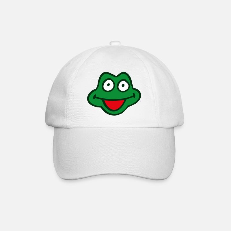 Frosch - Baseballkappe - Weiß/Weiß
