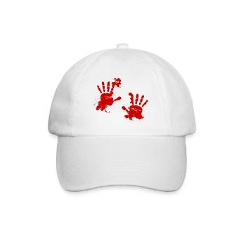 Blutige Hände - Baseballkappe - Weiß/Weiß - Vorne