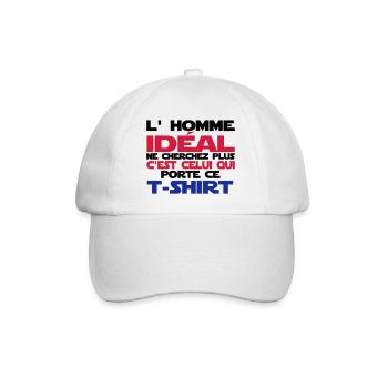 l'homme idéal - Casquette classique - blanc/blanc - Devant