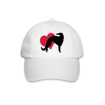 Barsoi meine Liebe - Baseballkappe - Weiß/Weiß - Vorne