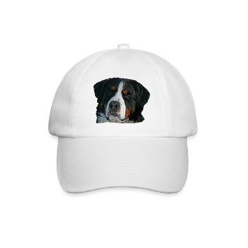 Hund,Hunde,Hundekopf,Hundegesicht,Hunderasse, - Baseballkappe - Weiß/Weiß - Vorne
