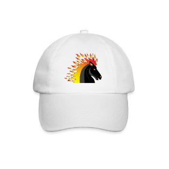 Fire horse - Baseball Cap - white/white - Front