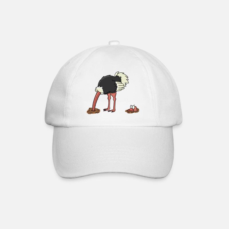 Vogelstrauß Vogel Strauß - Baseballkappe - Weiß/Weiß