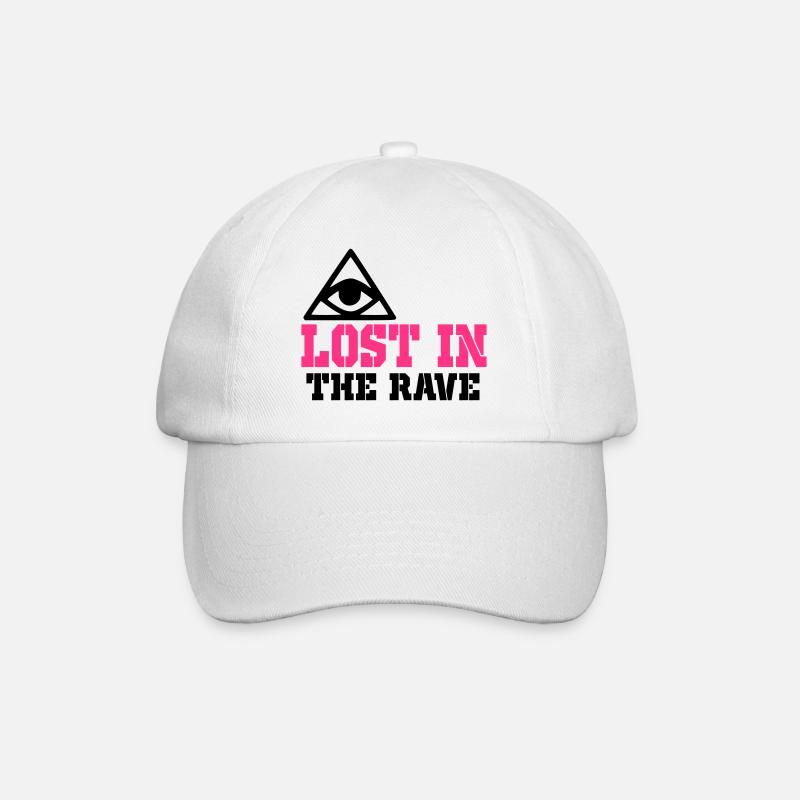 perdu dans la rave - Casquette classique - blanc/blanc