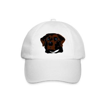 Labrador braun, blond oder schwarz - Baseballkappe - Weiß/Weiß - Vorne