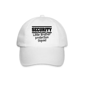 Security Little brother protection squat - Big bro - Baseball Cap - white/white - Front