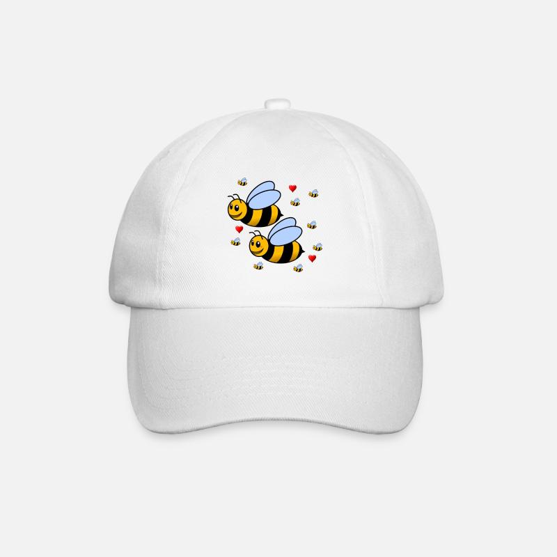Bumblebee Bee Family - Baseball Cap - white/white