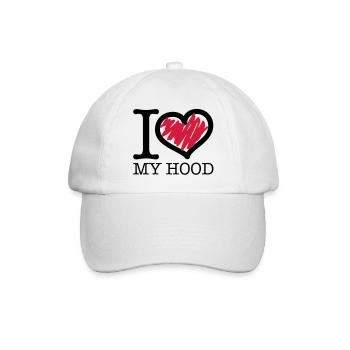 i_love_my_hood_c2 - Baseballkappe - Weiß/Weiß - Vorne