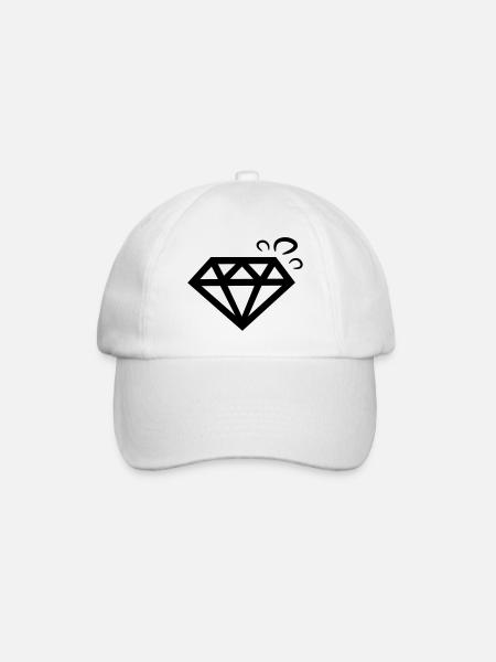 diamant diamond - Baseballkappe - Weiß/Weiß