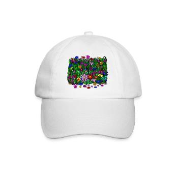 Prairie fleurie : belles fleurs colorées - Casquette classique - blanc/blanc - Devant