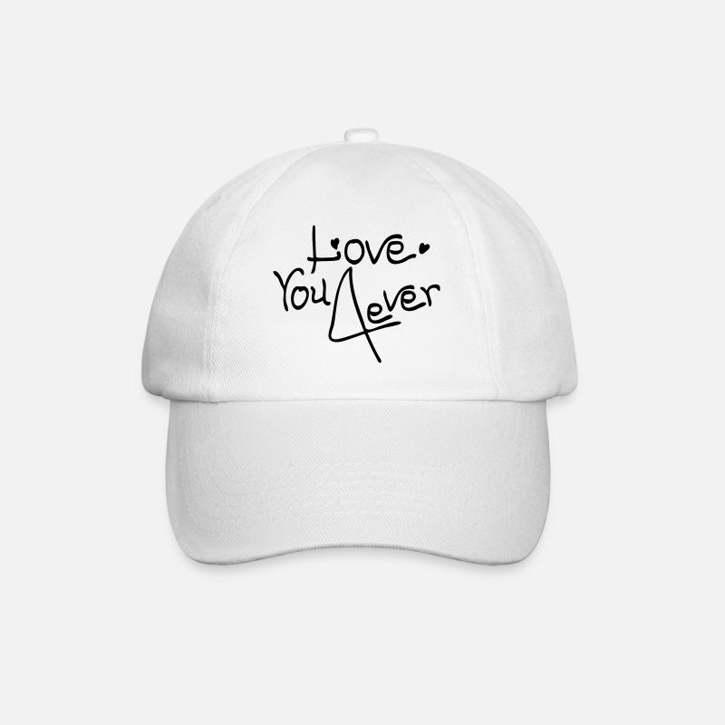 Liebe dich 4ever - Baseballkappe - Weiß/Weiß