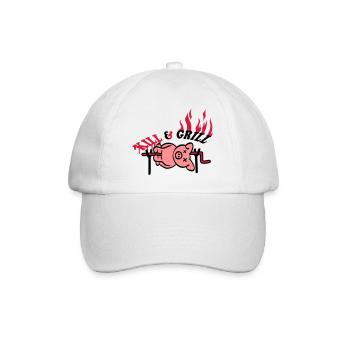 Kill And Grill Pig - Casquette classique - blanc/blanc - Devant