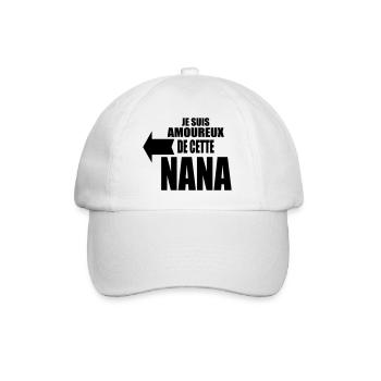 je suis amoureux de cette nana - Casquette classique - blanc/blanc - Devant