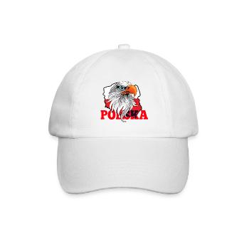 Pologne, Aigle, Emblème, Carte de Pologne, Patriote - Casquette classique - blanc/blanc - Devant