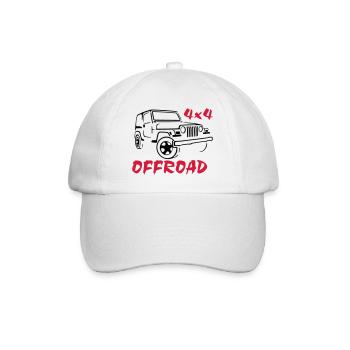 T-shirt Jeep 4x4 Offroad - Casquette classique - blanc/blanc - Devant
