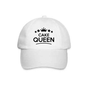 cake queen stars - Baseball Cap - white/white - Front