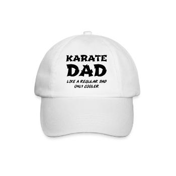 Karate Papa wie ein normaler Vater nur Kühler - Baseballkappe - Weiß/Weiß - Vorne