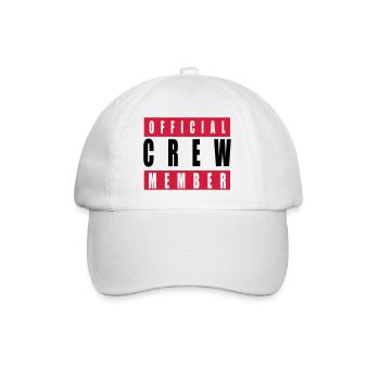 Cool Official Crew Member Team Logo - Baseball Cap - white/white - Front