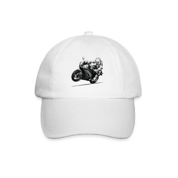motorcycle - Baseball Cap - white/white - Front